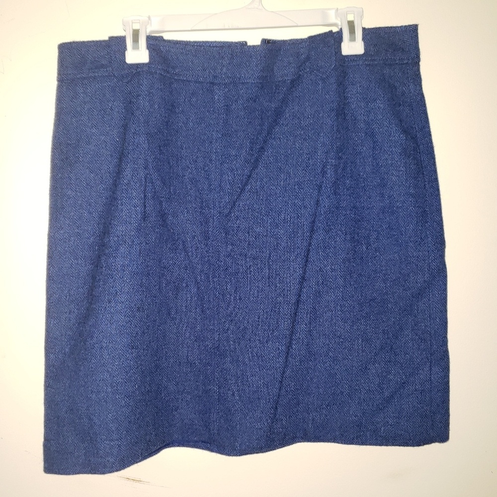 Size 14 Women's Blue Wool Skirt